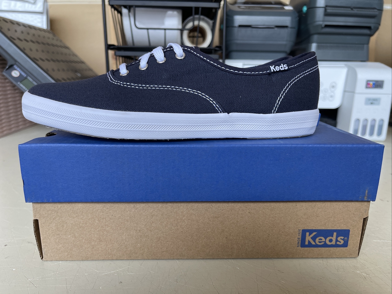 PICK SIZE/ Keds Women’s Champion NAVY Canvas Shoe