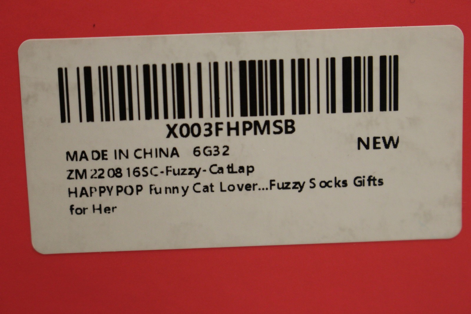 Happypop Cat Lover Fuzzy Socks – “The CAT is on My Lap” – New