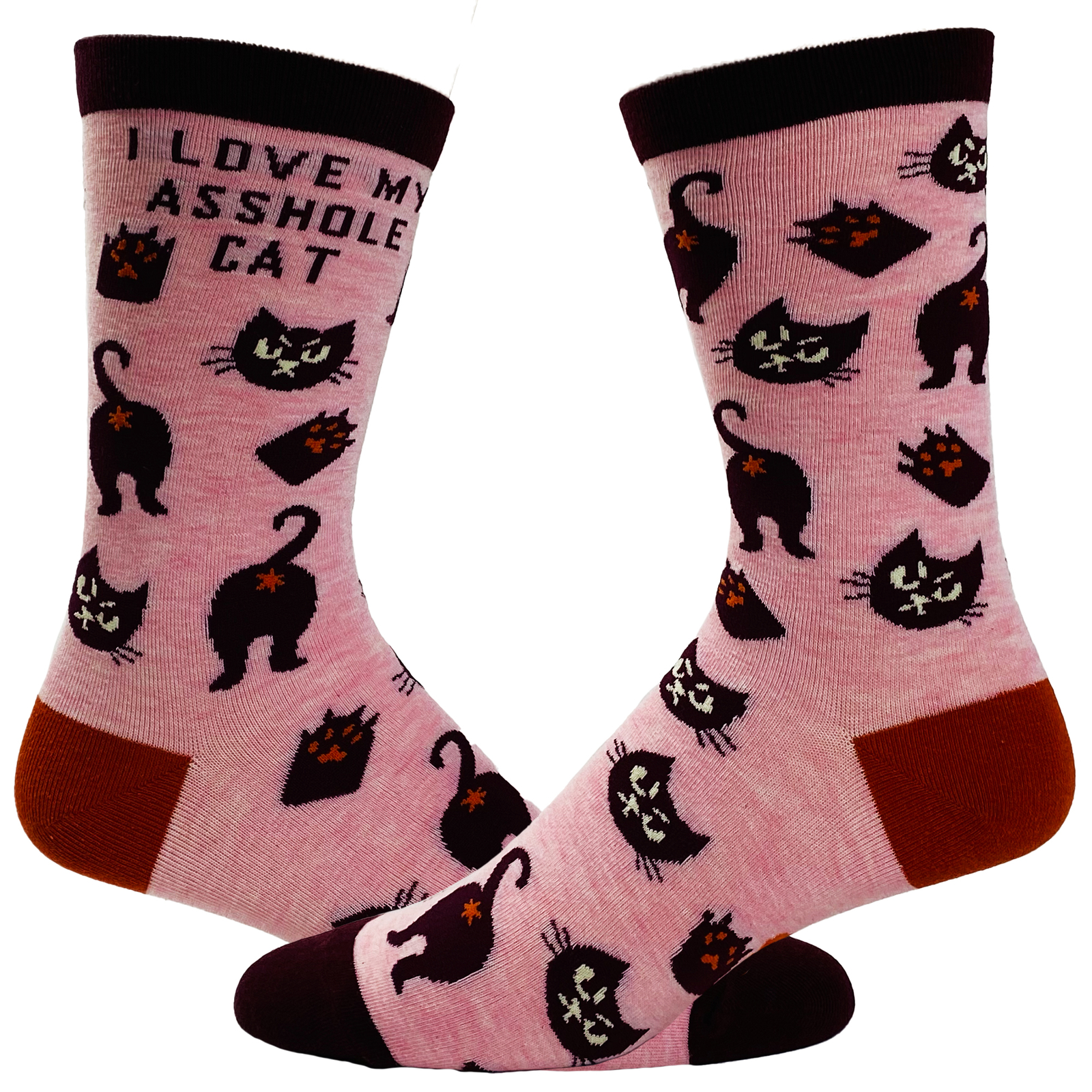 Women’s I Love My Cat Socks Funny Sarcastic Pet Kitty Animal Lover
