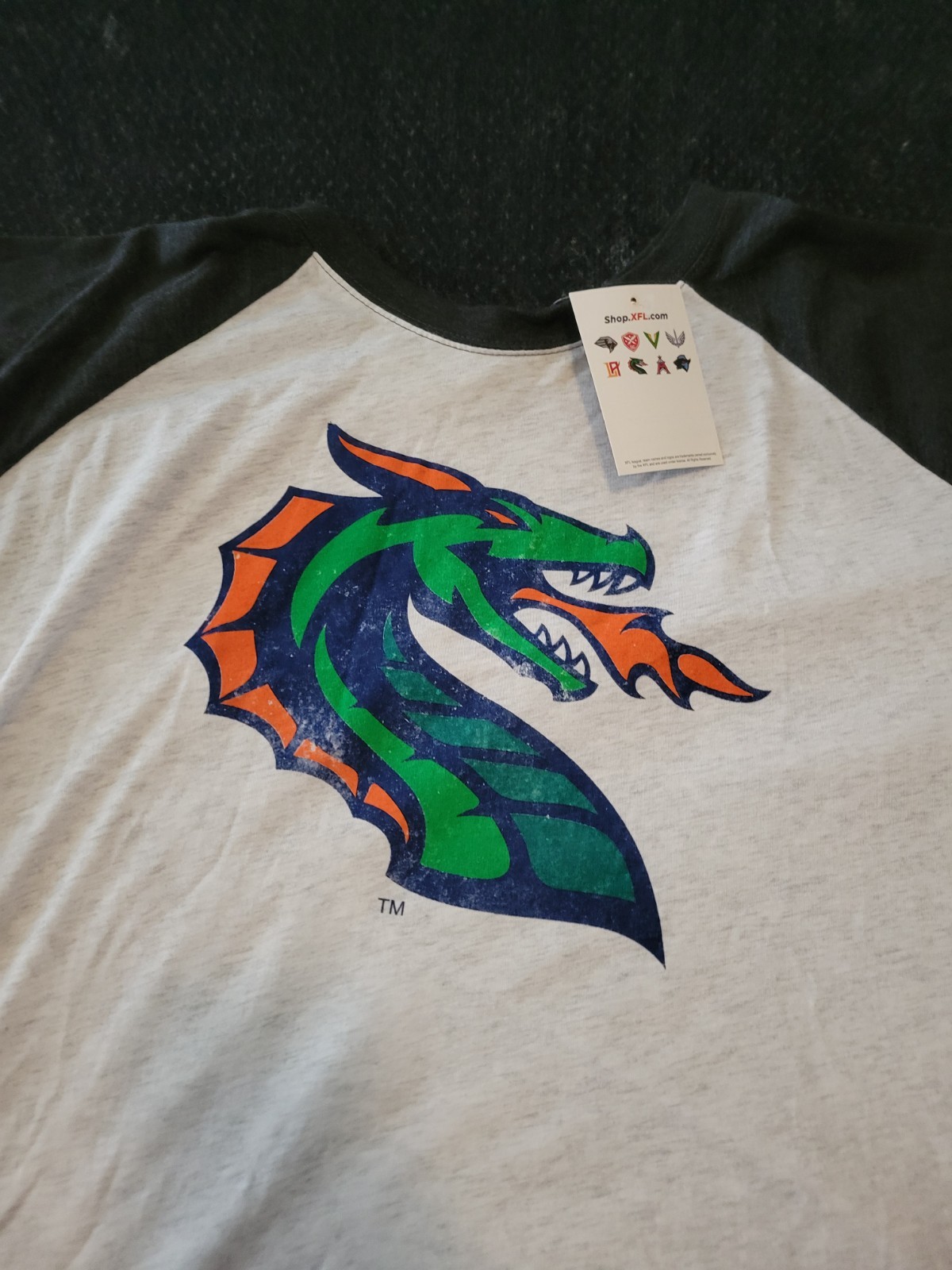 XFL Seattle Dragons Mens Mid Long Sleeve Size 3XL