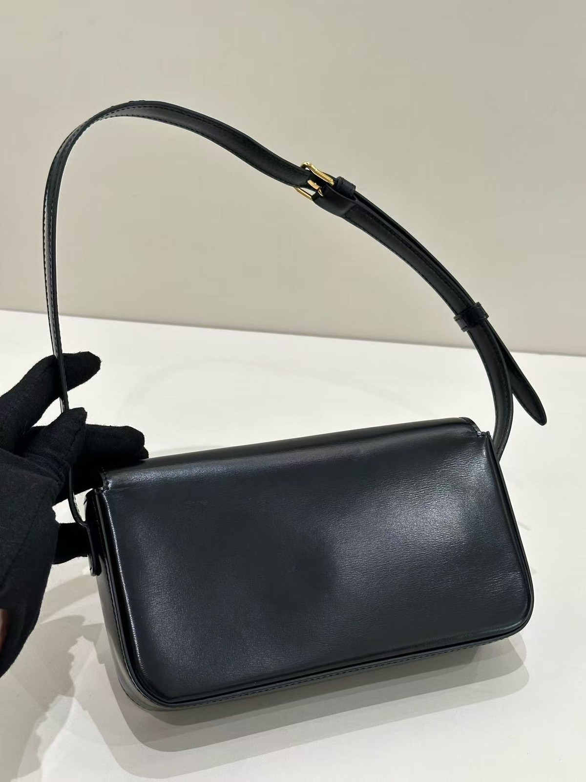 Celine Triomphe Shoulder Bag Black Crossbody bag almost brand new