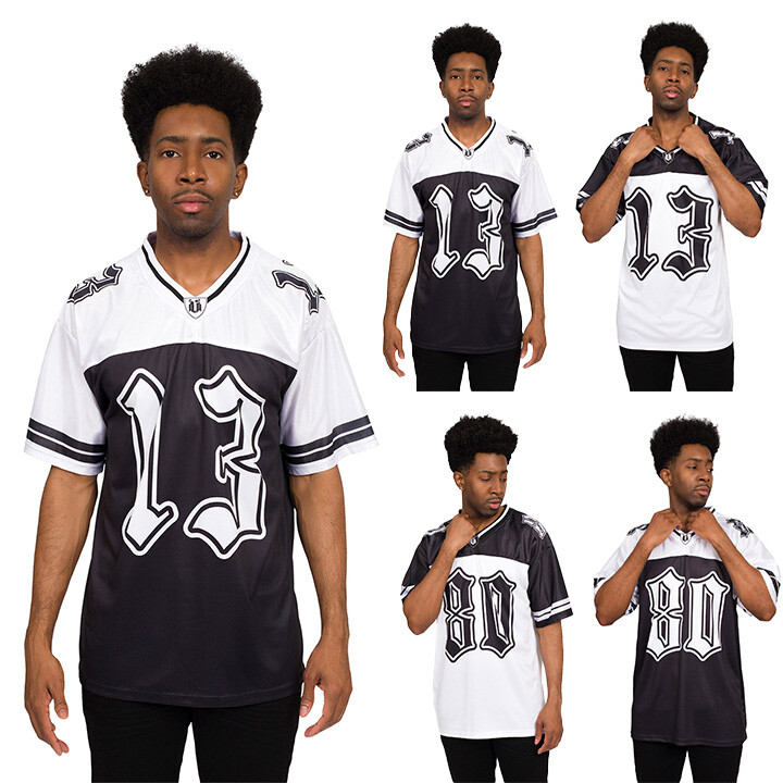 Victorious Men’s Classic Sports Team 13 And 80 Football Jersey T-Shirt FJ006