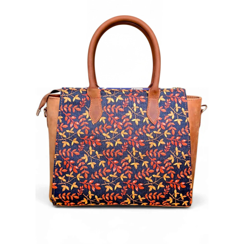 Women’s Luxury Printed Canvas & Leather Tote Bag Large Shoulder Handbag Everyday