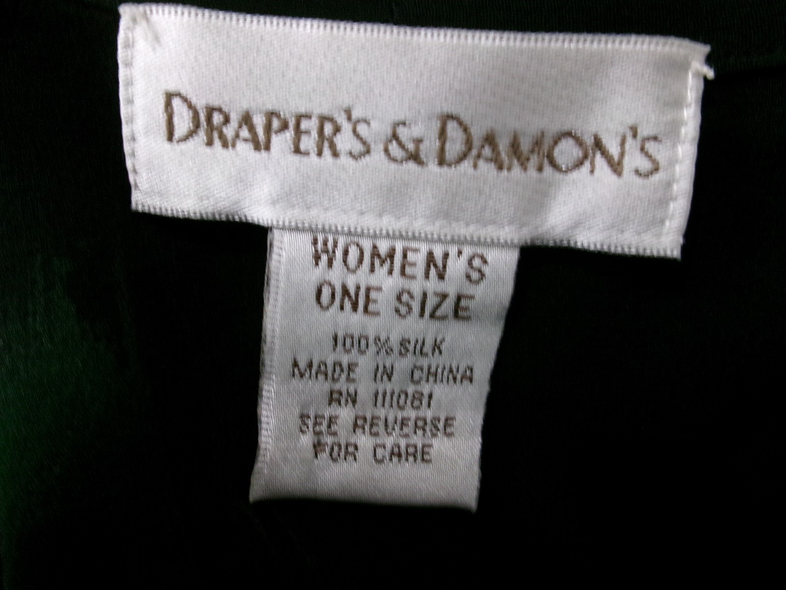 DRAPER’S & DAMON’S 🌸 ONE SIZE S / M / L==BOLD PRINT SILK / OPEN FRONT TOPPER