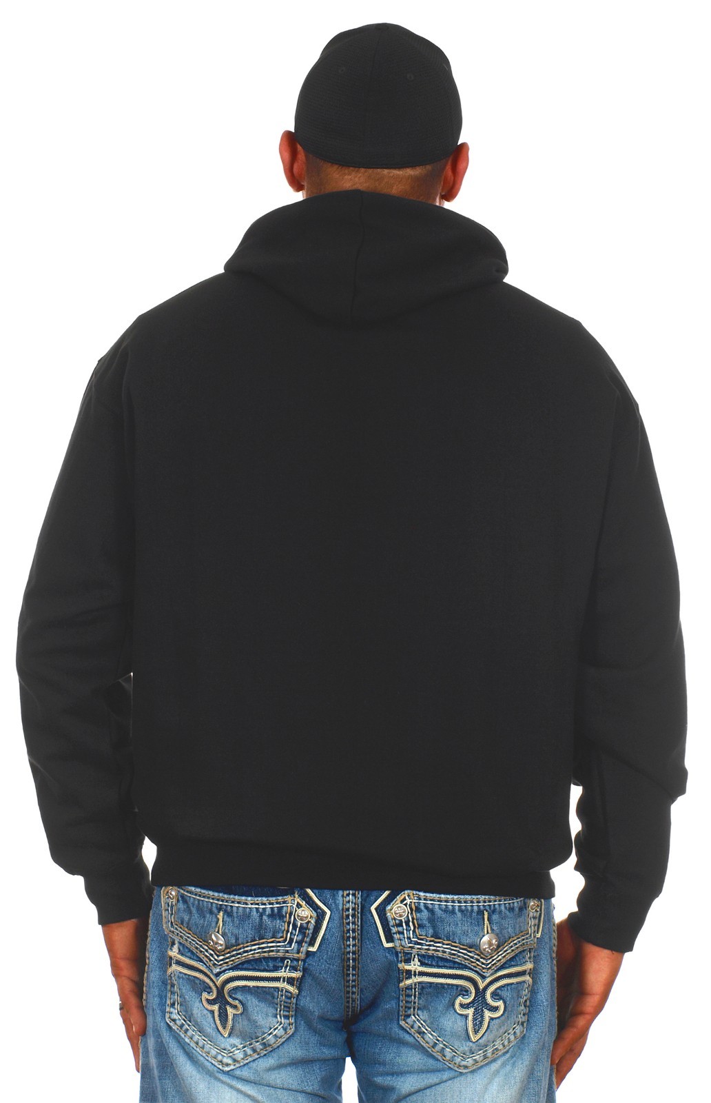 Men’s American Flag Pullover Hoodie Sweatshirt Distressed USA Design