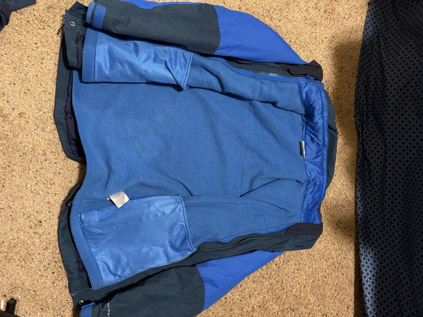 Columbia Omni-Tech Men’s Colorblock Hooded Zip Jacket Blue/Navy Size S