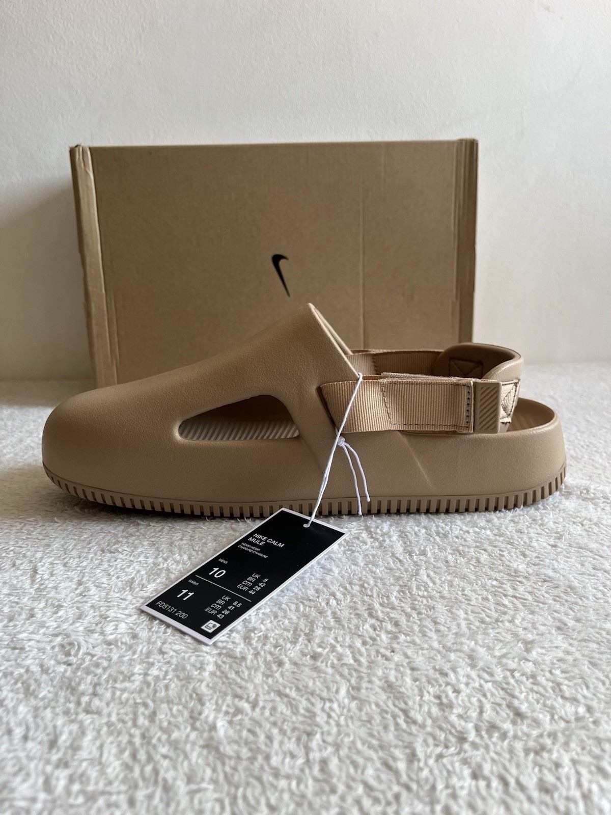 Nike Calm Mule Hemp/Hemp Adjustable Size EUR43/44