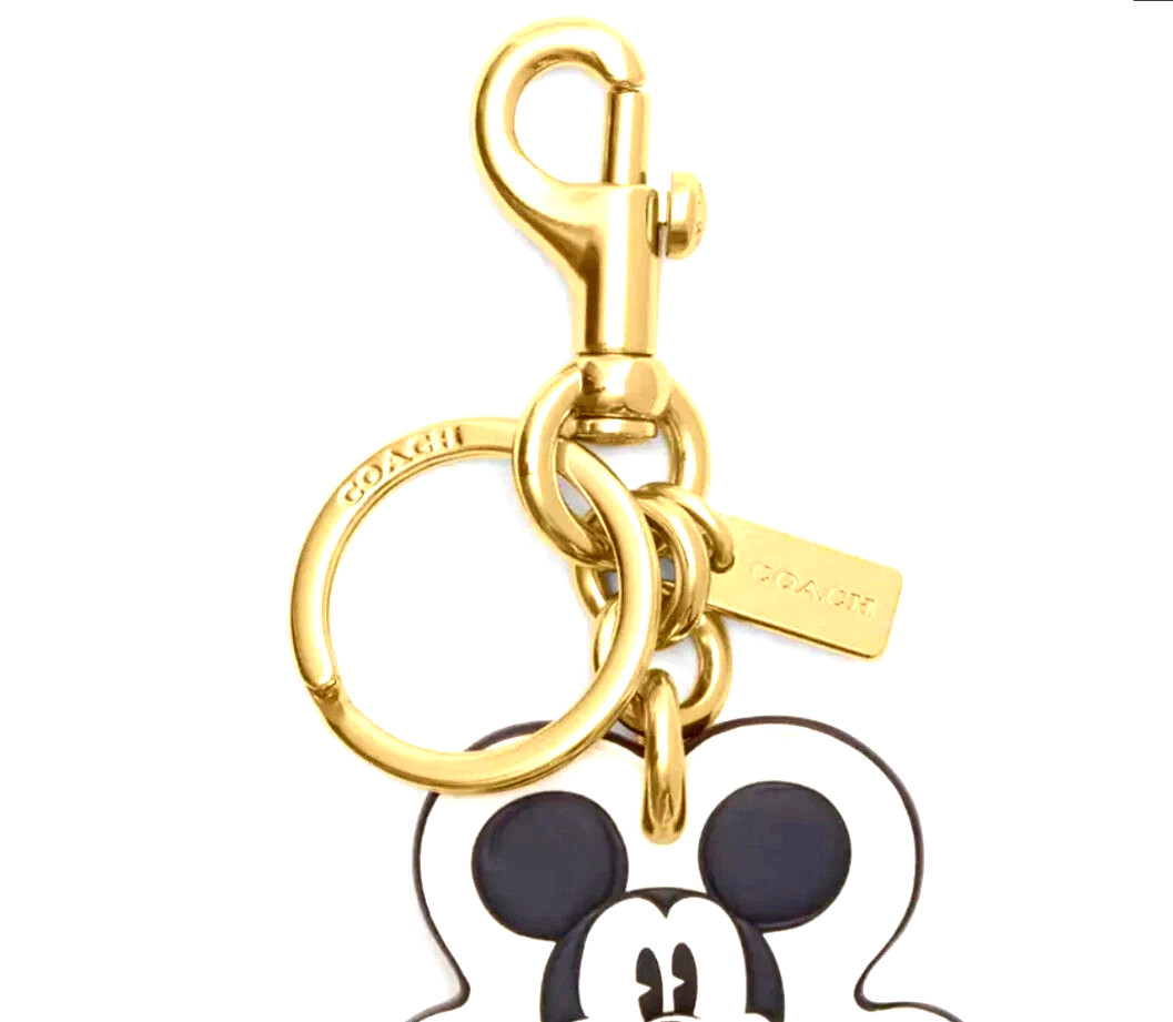 NWT Coach CN0009 Disney X Mickey Mouse Bag Charm Key Chain