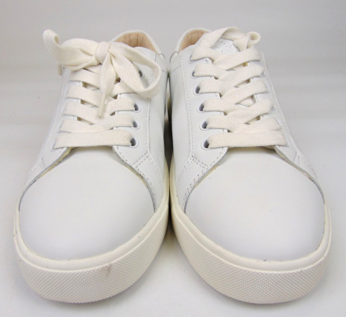 NEW! Sam Edelman Ethyl White Leather Low Top Fashion Sneaker Womens Size 8.0 Med