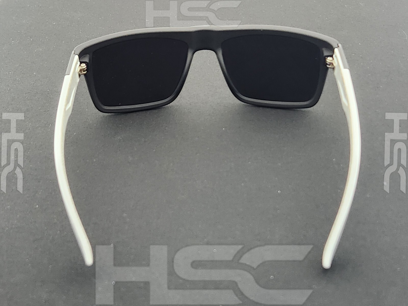 NEW Polarized Square Sunglasses Soft Matte Black Gray Arms Dark Smoke Lens