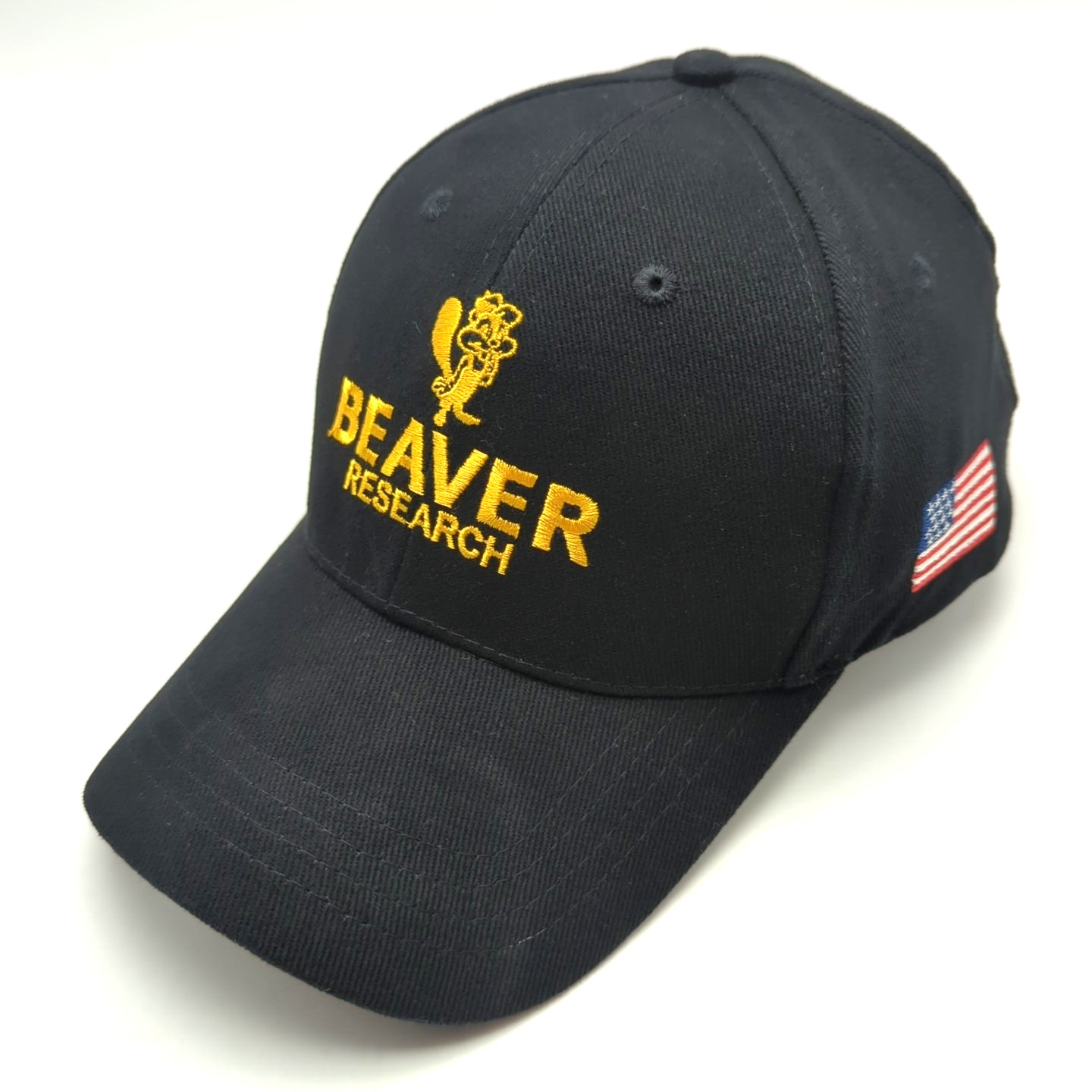 Beaver Research hat black adjustable cotton cap Chemical Maintenance Systems