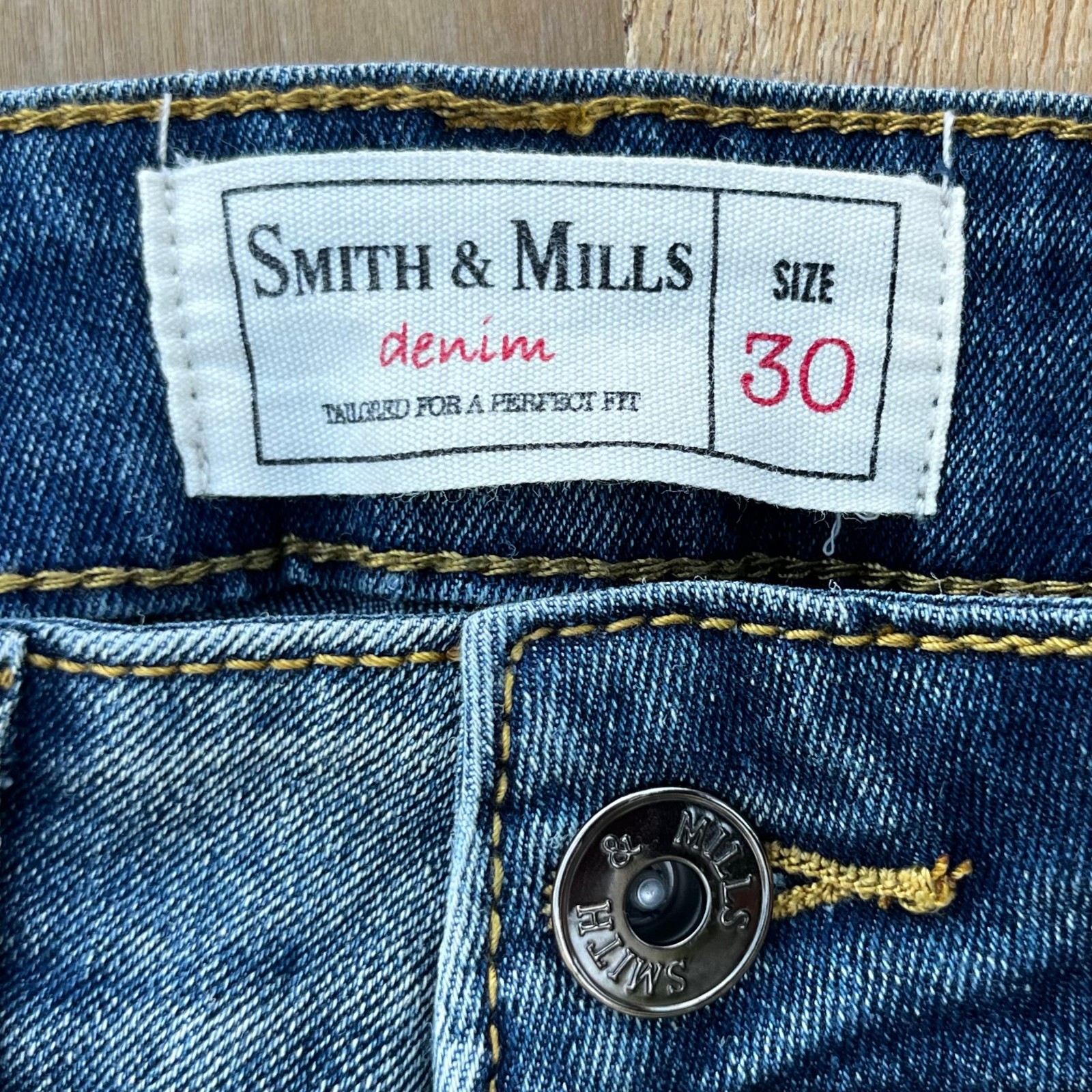 SMITH & MILLS TAILORED FIT STRAIGHT LEG MEN’S JEANS sz 30W X 29L Stretch Denim