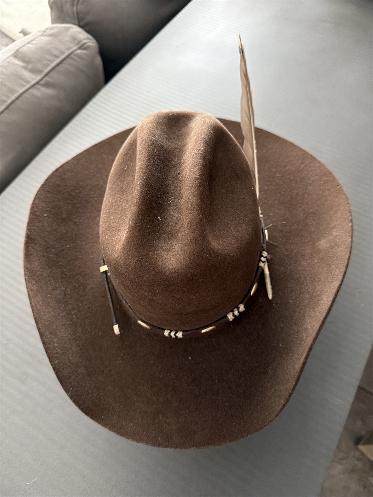 Vintage Chocolate Brown 3X Beaver Master Hatters of Texas SZ 7 Made In USA