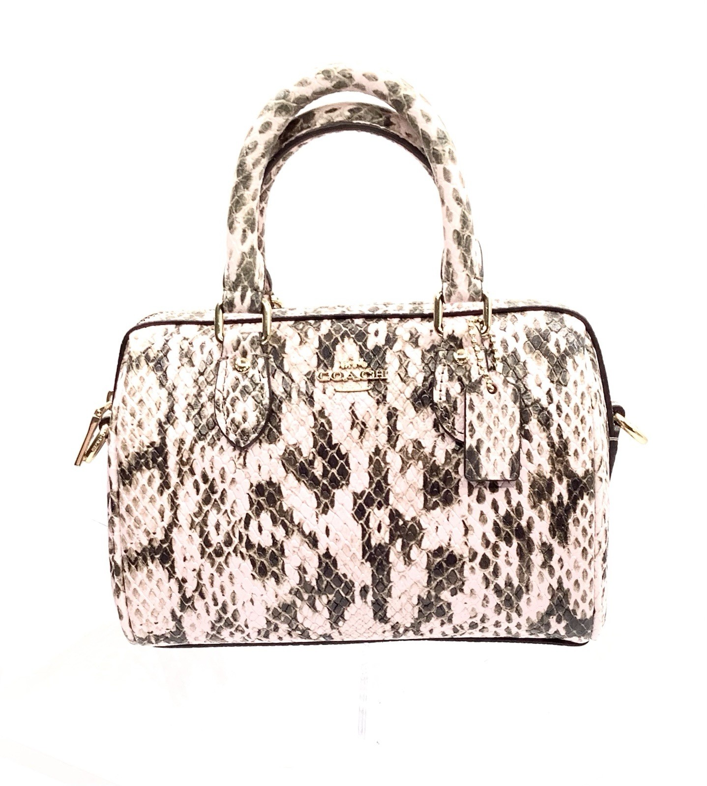 Coach Mini Rowan Crossbody Bag in Snake-Embossed Leather with Card Case – NWT