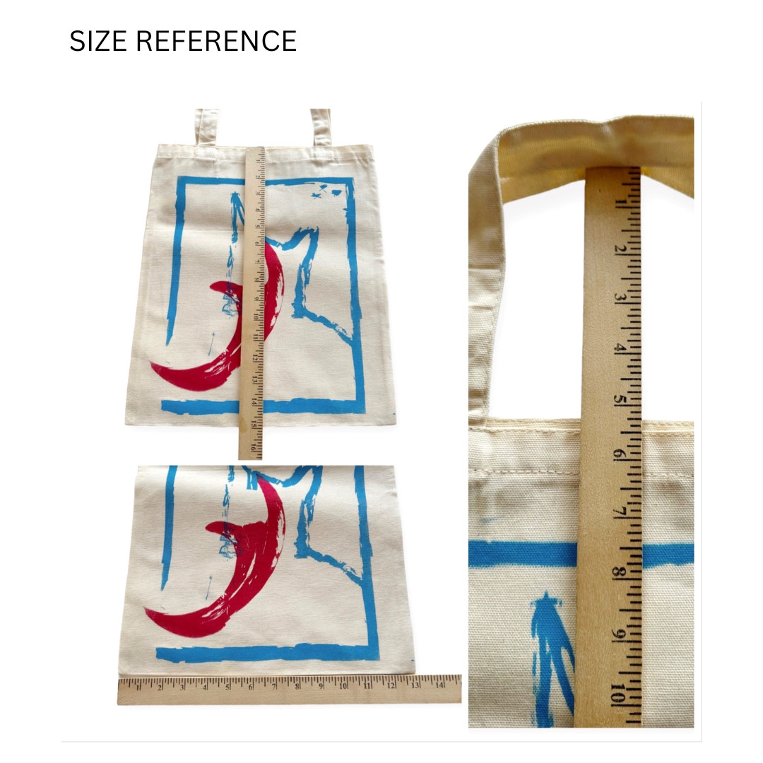 Screen printed tote bag, organic cotton, hand printed, Kitty Motif, New