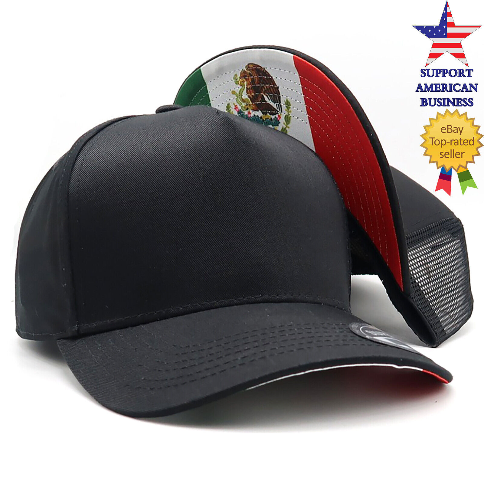 Mens Snapback Hat Hecho En Mexico Baseball Cap Mexican Flag Trucker Mesh Caps