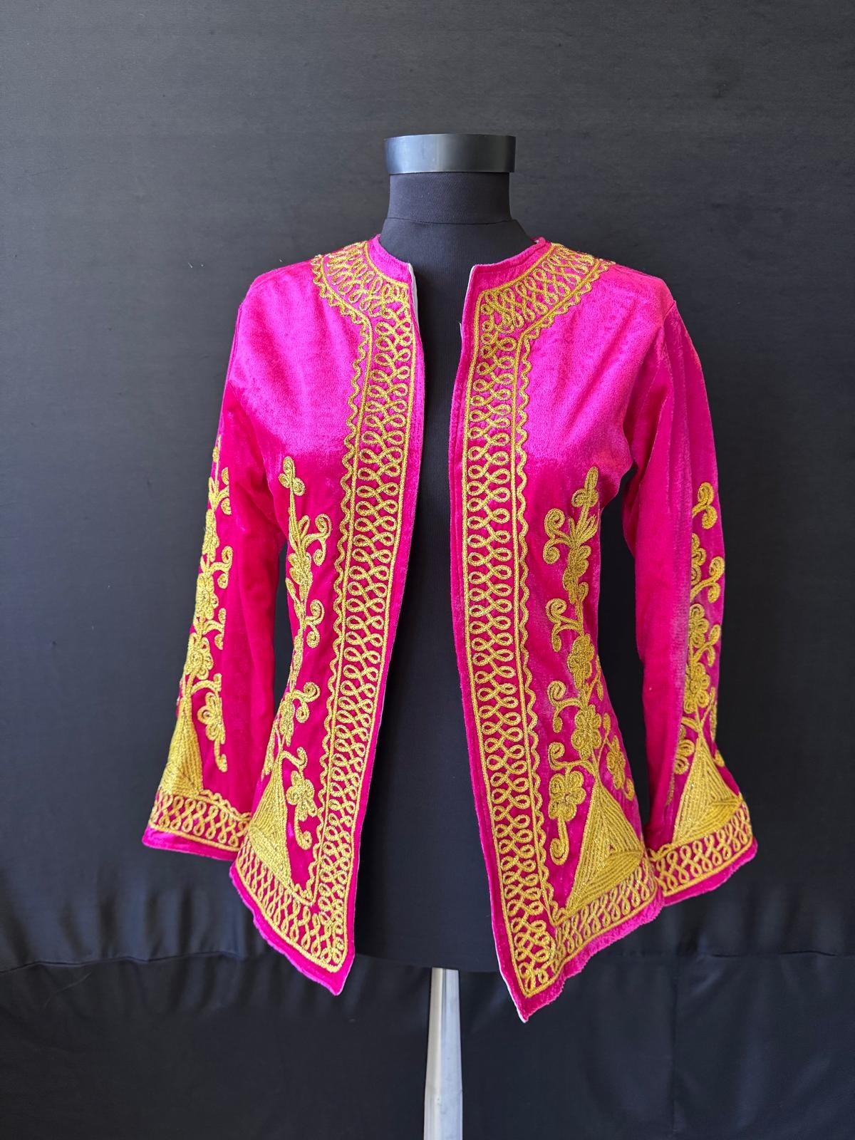 Traditional Embroidered Velvet Jacket, Ethnic Kaftan, Anatolian Costumes,