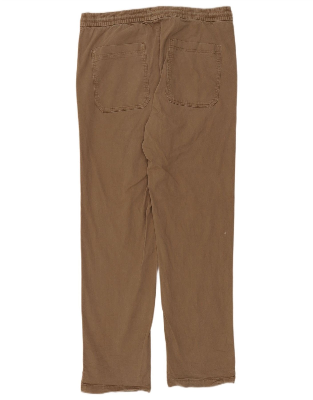 Marks & Spencer Mens Regular Fit Straight Chino Trousers Small Brown Cotton CQ01
