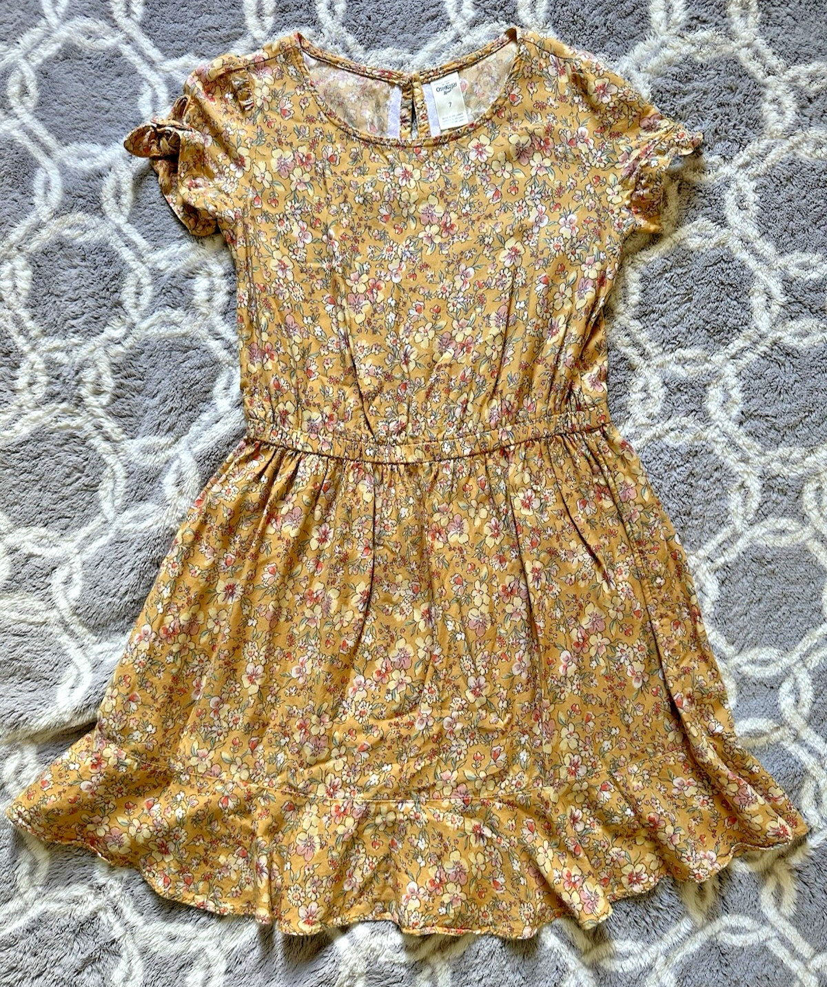 OshKosh B’gosh Girl’s Casual Dress 7 Colorful Floral Cottagecore