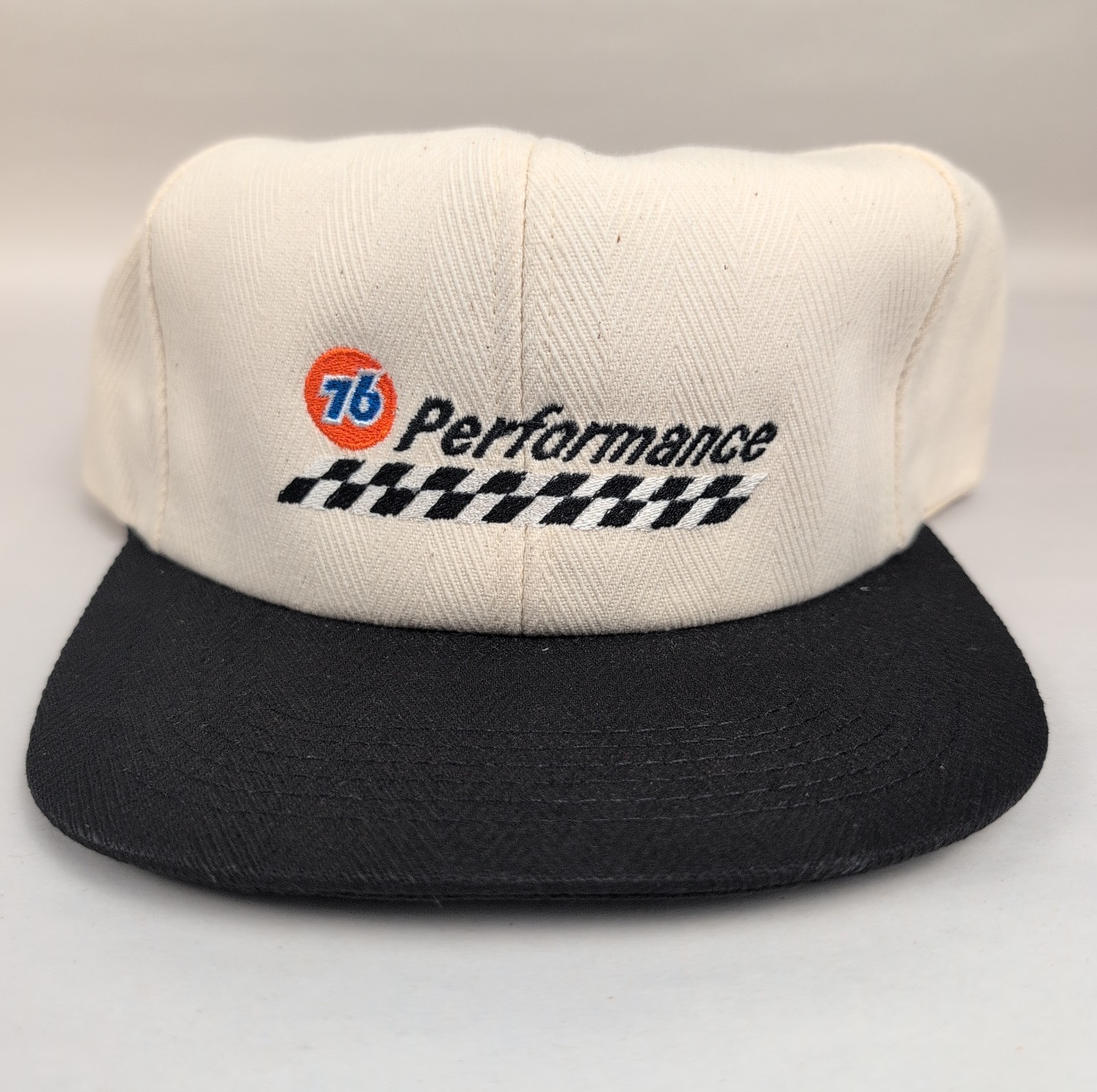 Vintage Unocal 76 Performance Beige Wool Hat SnapBack New Made In USA