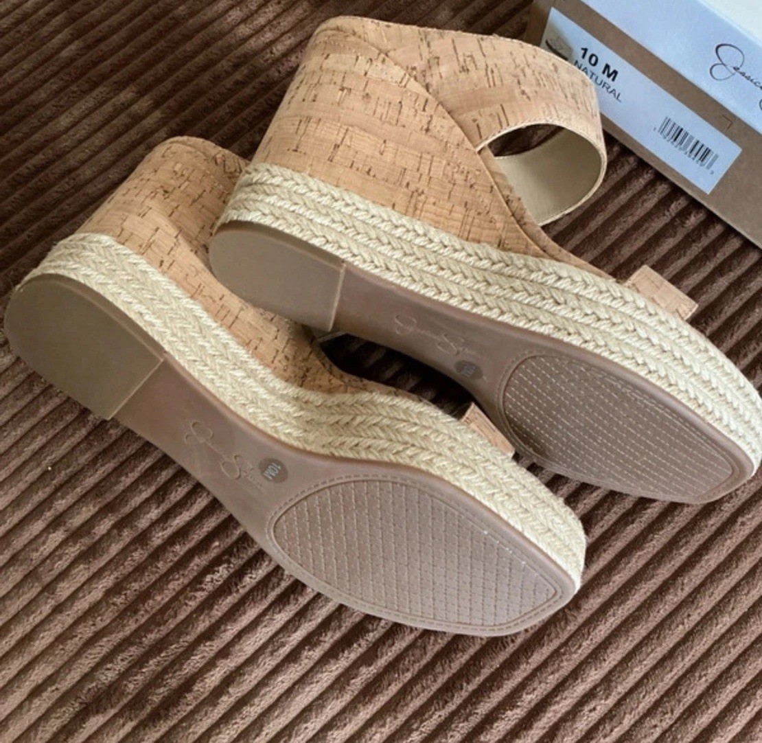 New Jessica Simpson Sapitha Cork Wedge Heels US Women’s Size 10 SUMMER