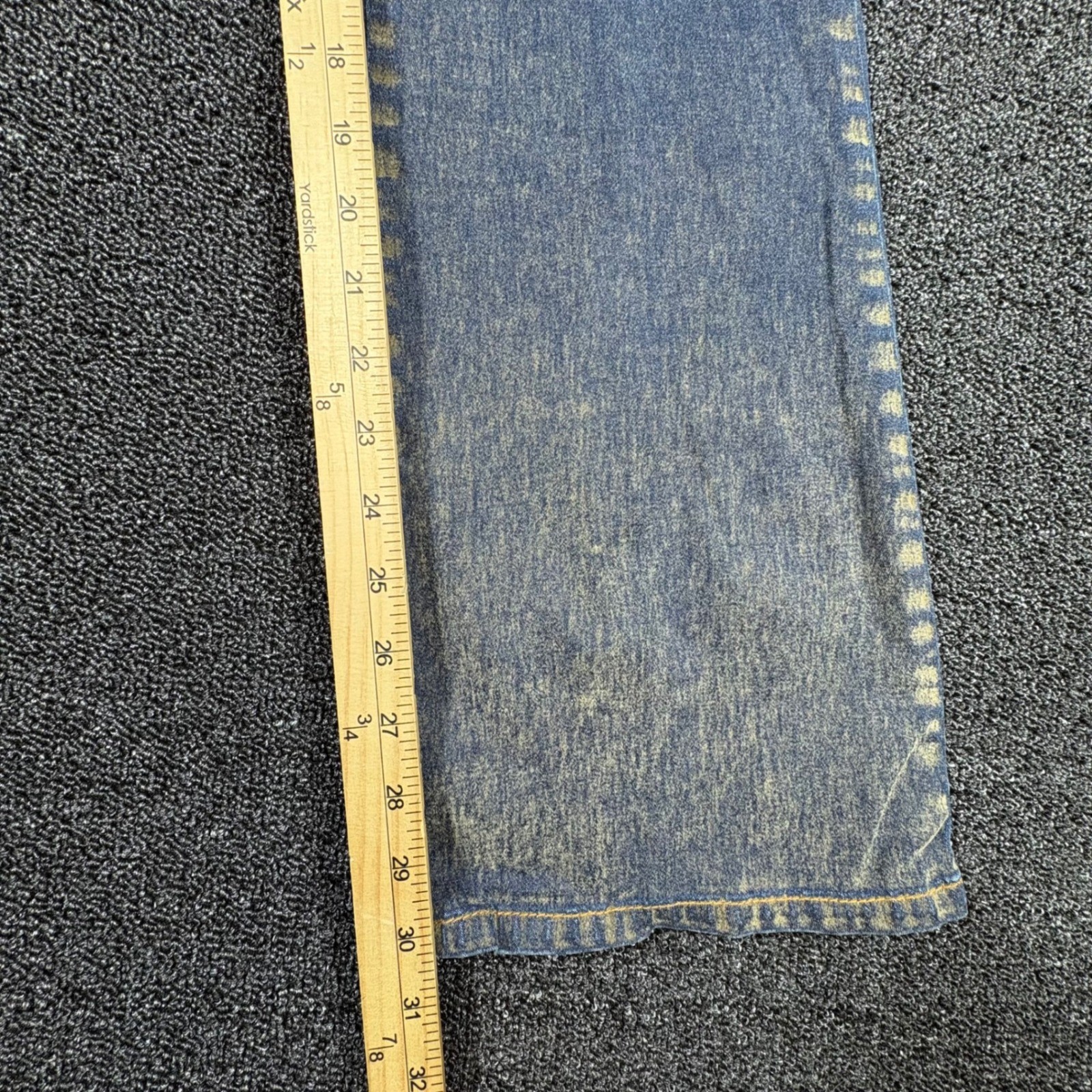Vintage Bongo Let Me B. Flocked Flare Jeans Womens 1 Button Fly No Back Pockets