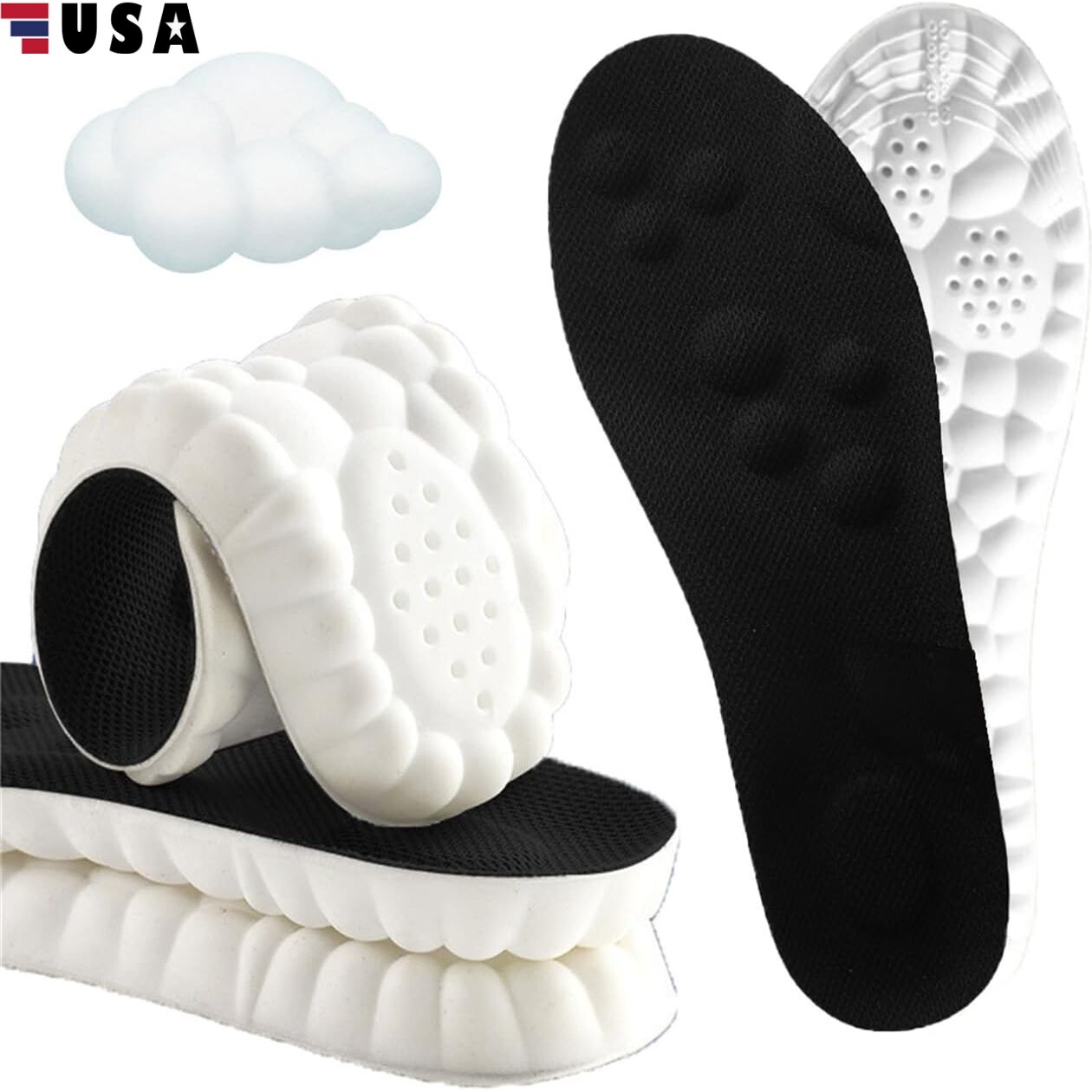 Shoe Insoles for Men Women Memory Foam Orthotic Shoe Inserts Sports Insoles USA