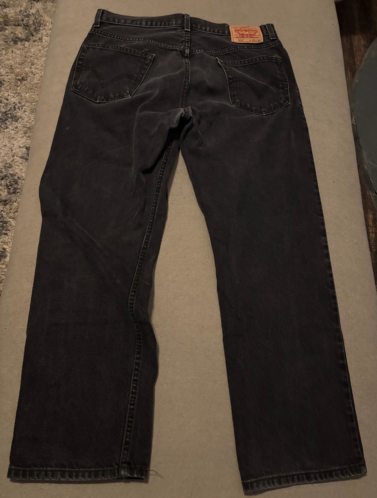Levi’s 505 Regular Fit Straight Leg Jeans in Black