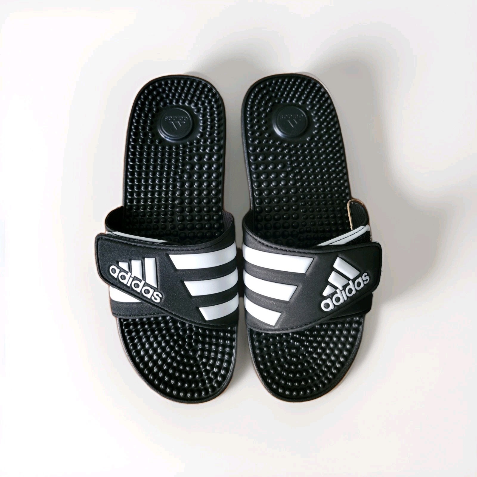 adidas Adissage Men’s Slides – Core Black/Cloud White/Core Black, US 11