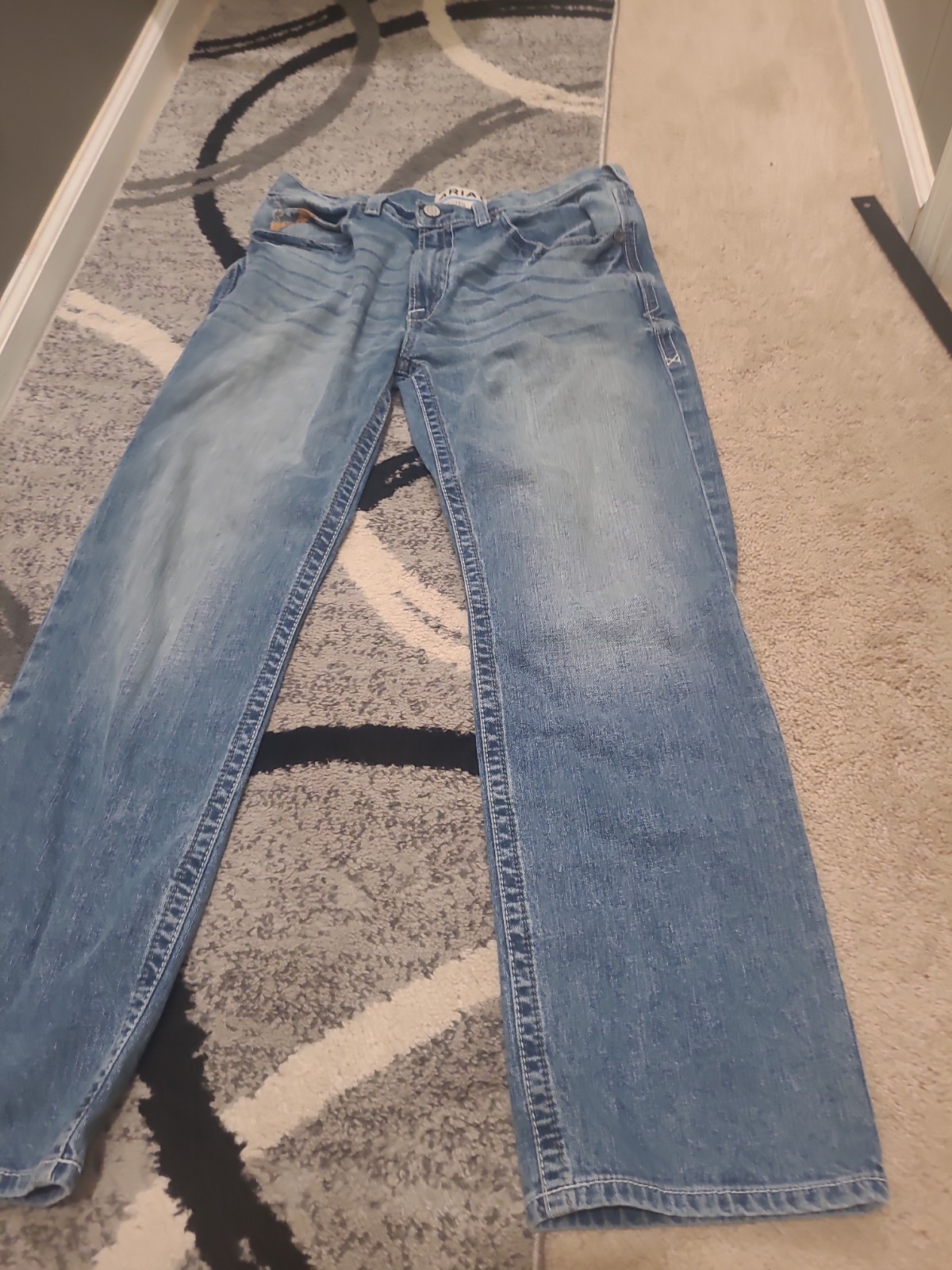Ariat M2 Traditional Relaxed Boot Cut Jeans Mens 34×32 Med Wash Denim Shasta
