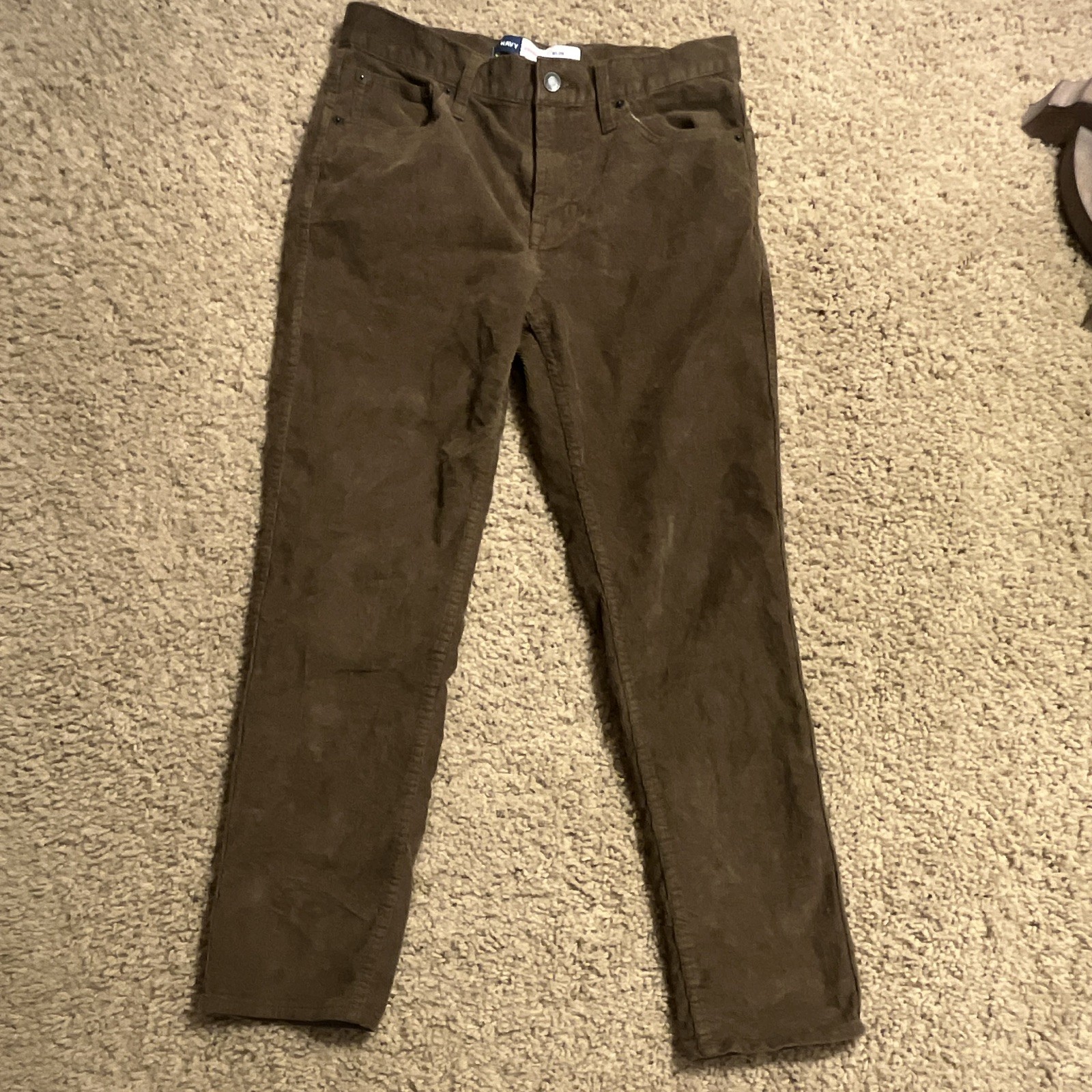 Old Navy Built-In Flex Slim Straight Brown Corduroy Pants 29W Stretch