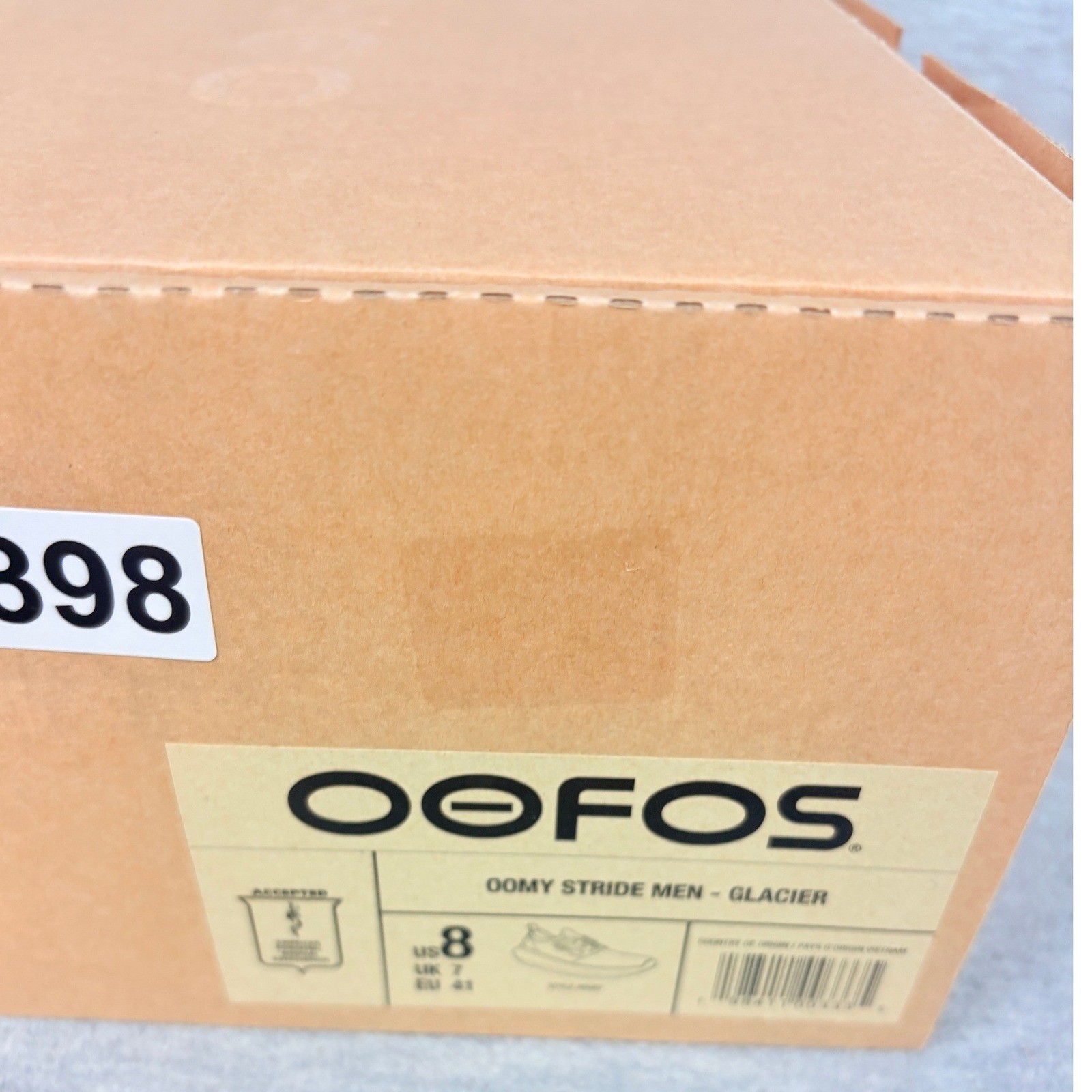 OOFOS OOMY Stride Sneakers Mens 8 M Recovery Shoes Glacier Grey