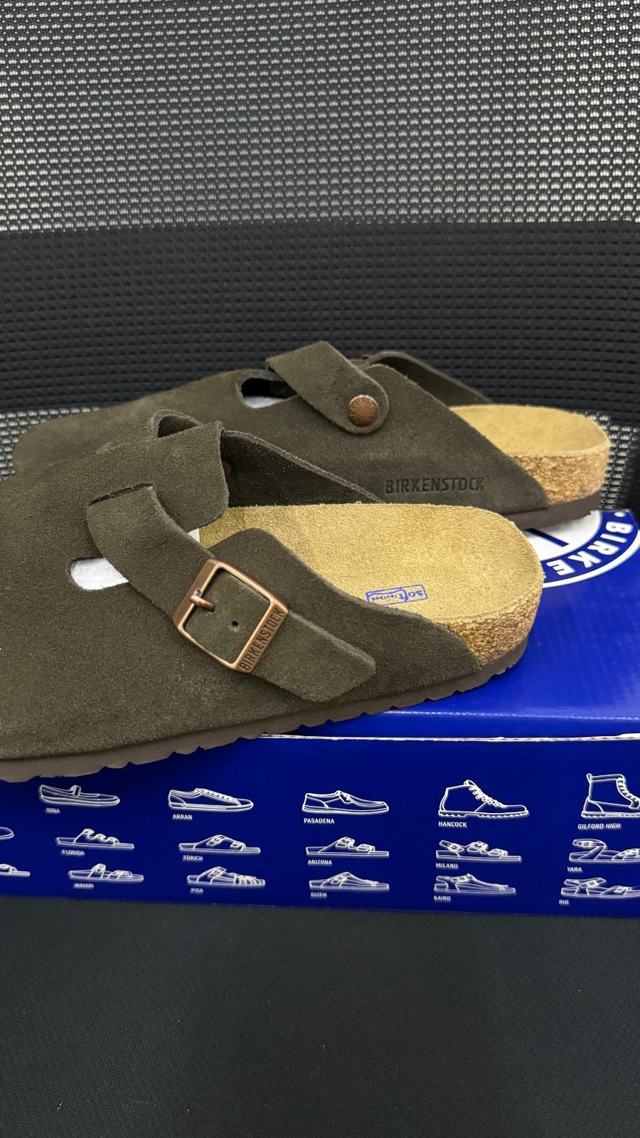 Birkenstock Boston Suede Soft Footbed Unisex Slip-Ons Clog-Mocha EU37-45