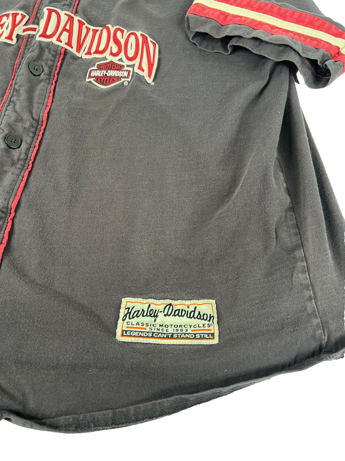 Vintage Harley Davidson Baseball Jersey Style Shirt Men’s Size XL Carson City NV