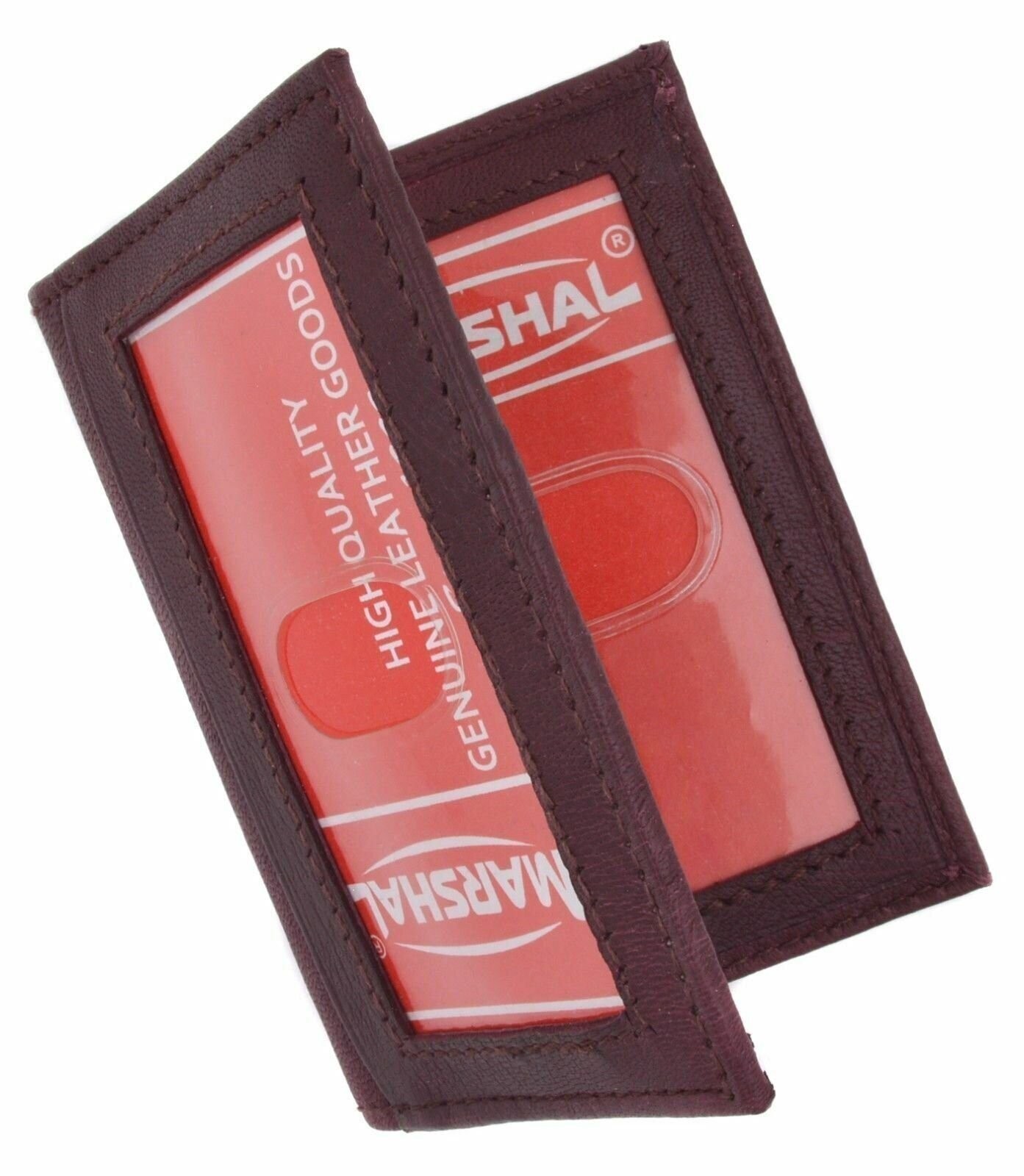 Mens Wallet Bifold Leather Slim Mini Credit Card ID Holder with Front ID Window