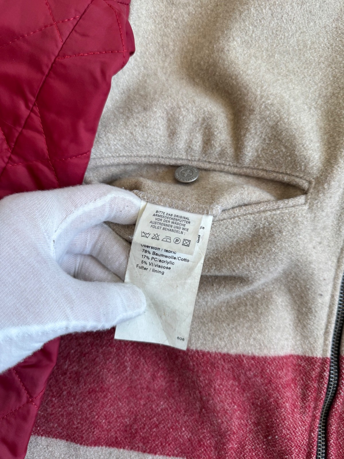 Strellson Cotton Lining Jacket Swiss Flag Military