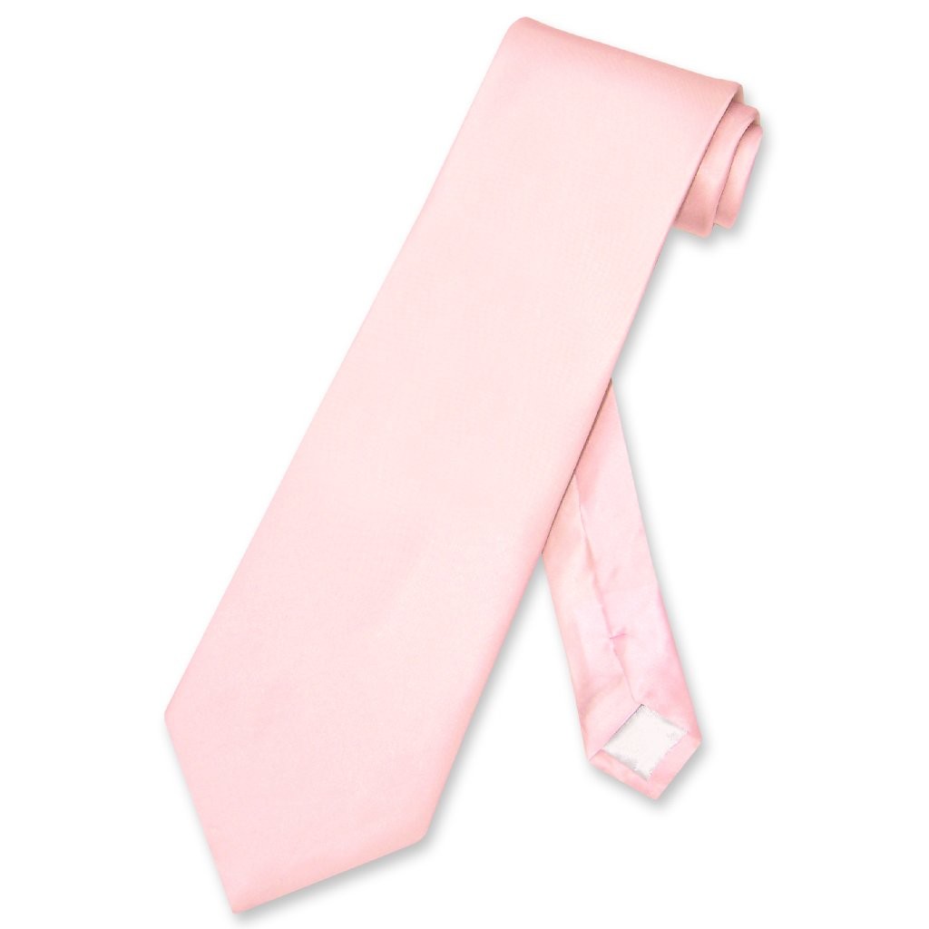 Biagio 100% SILK NeckTie Solid LIGHT PINK Color Mens Neck Tie
