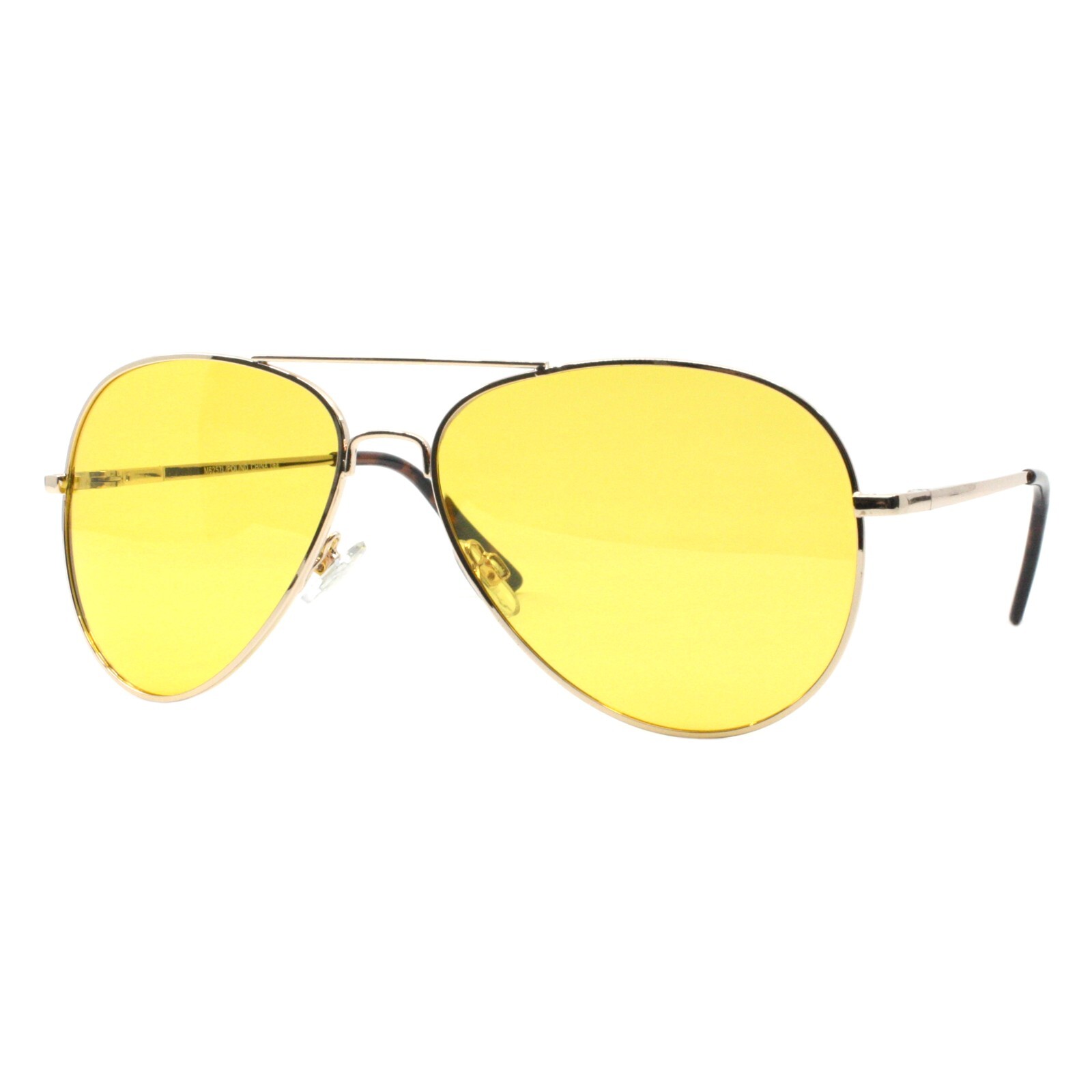 Polarized Yellow Lens Pilot Sunglasses Metal Spring Hinge UV400