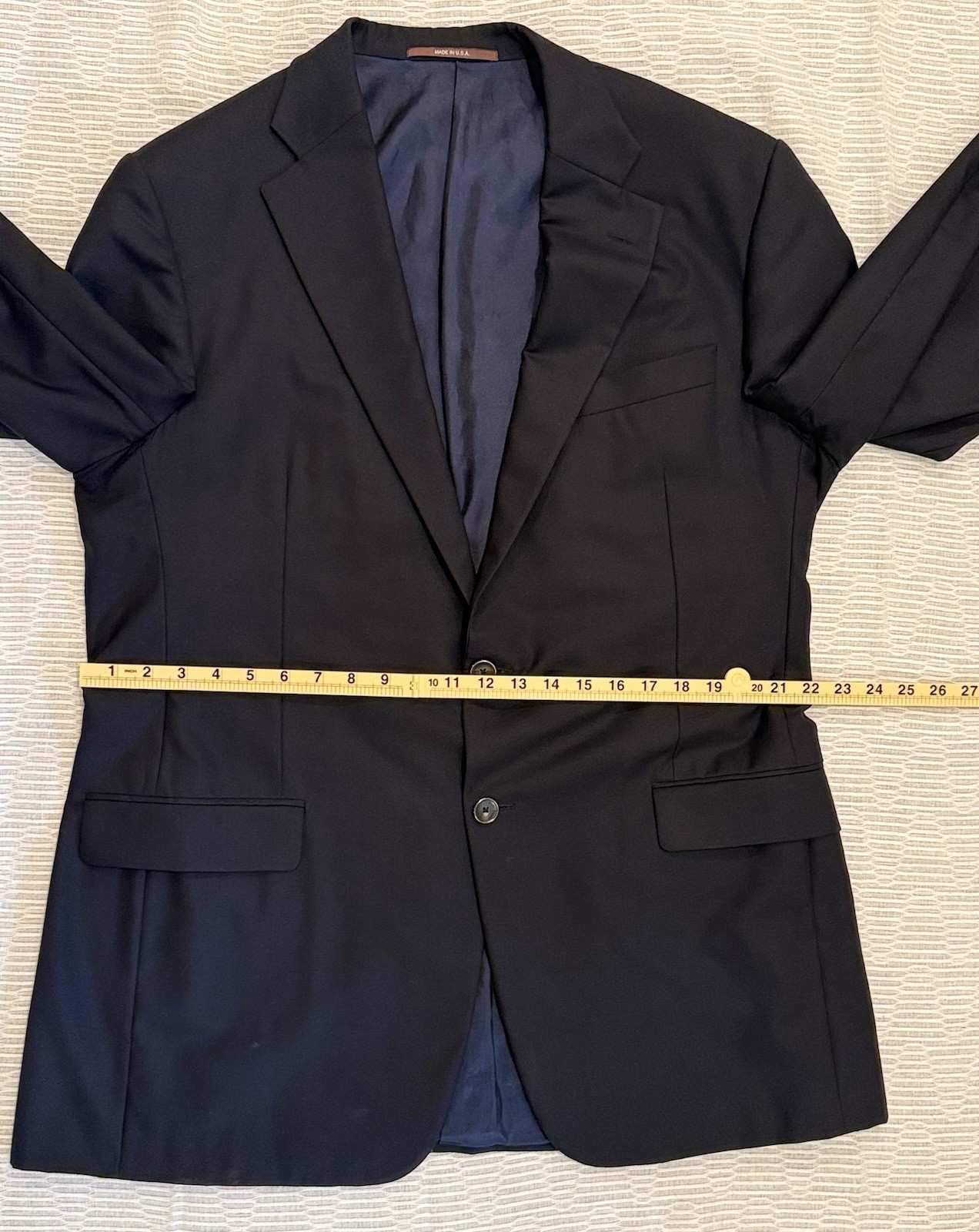 Hickey Freeman Wool/Cashmere Beacon Navy Blazer – Made in USA