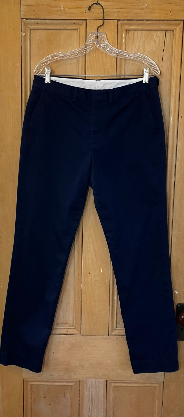 J.Crew Mens Bowery Stretch Slim Cotton Chino Work Pants Size 32×32 Blue AN NWT