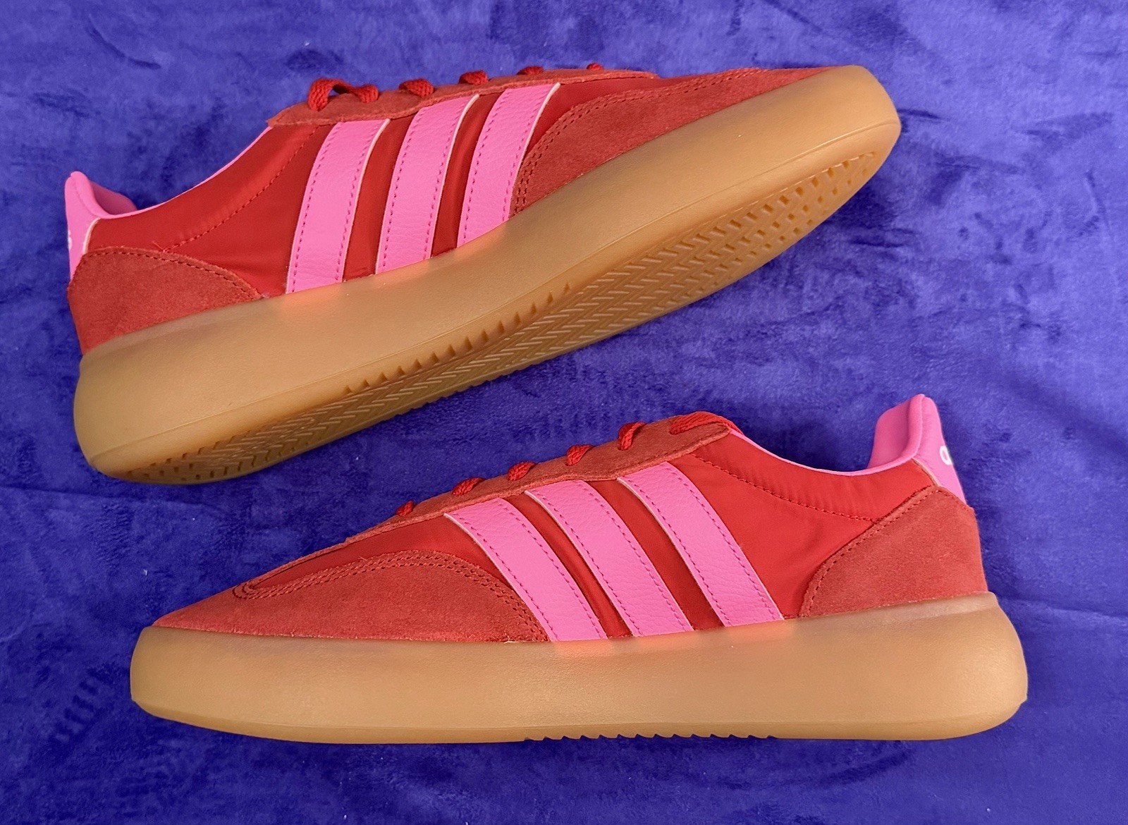 Adidas Barreda Decode J GS Sz 6 / Womens 7 Red Hot Pink Gum Suede JR0759 NIB