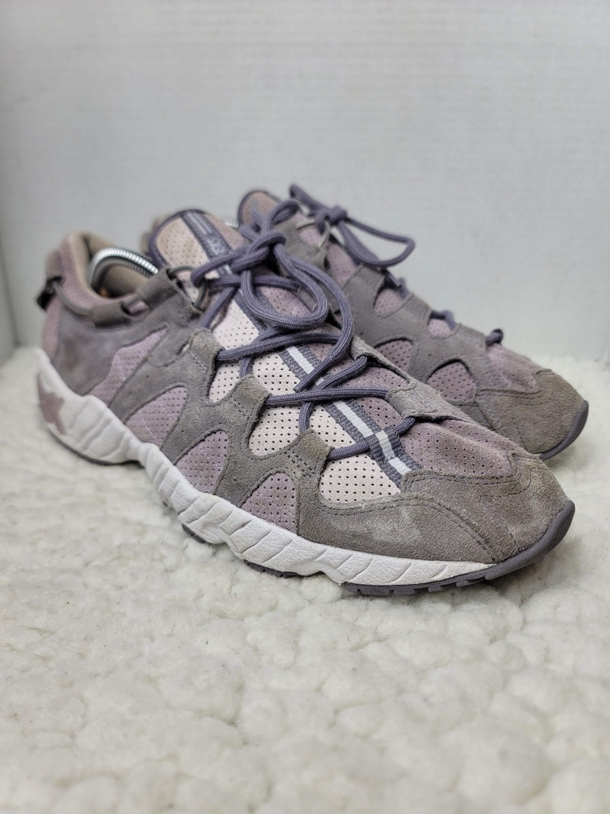 ASICS Gel Mai Gray Purple Suede Mesh Sneakers Mens Size 11 EU 45 Streetwear