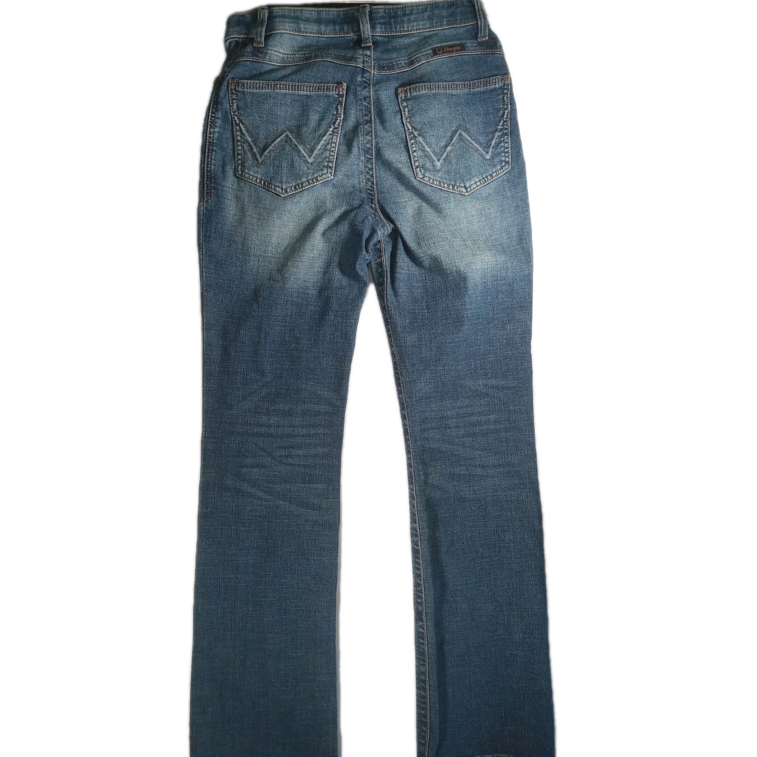 Wrangler Ultimate Riding Jean 9 Willow Women’s Blue Straight Denim Embroidered