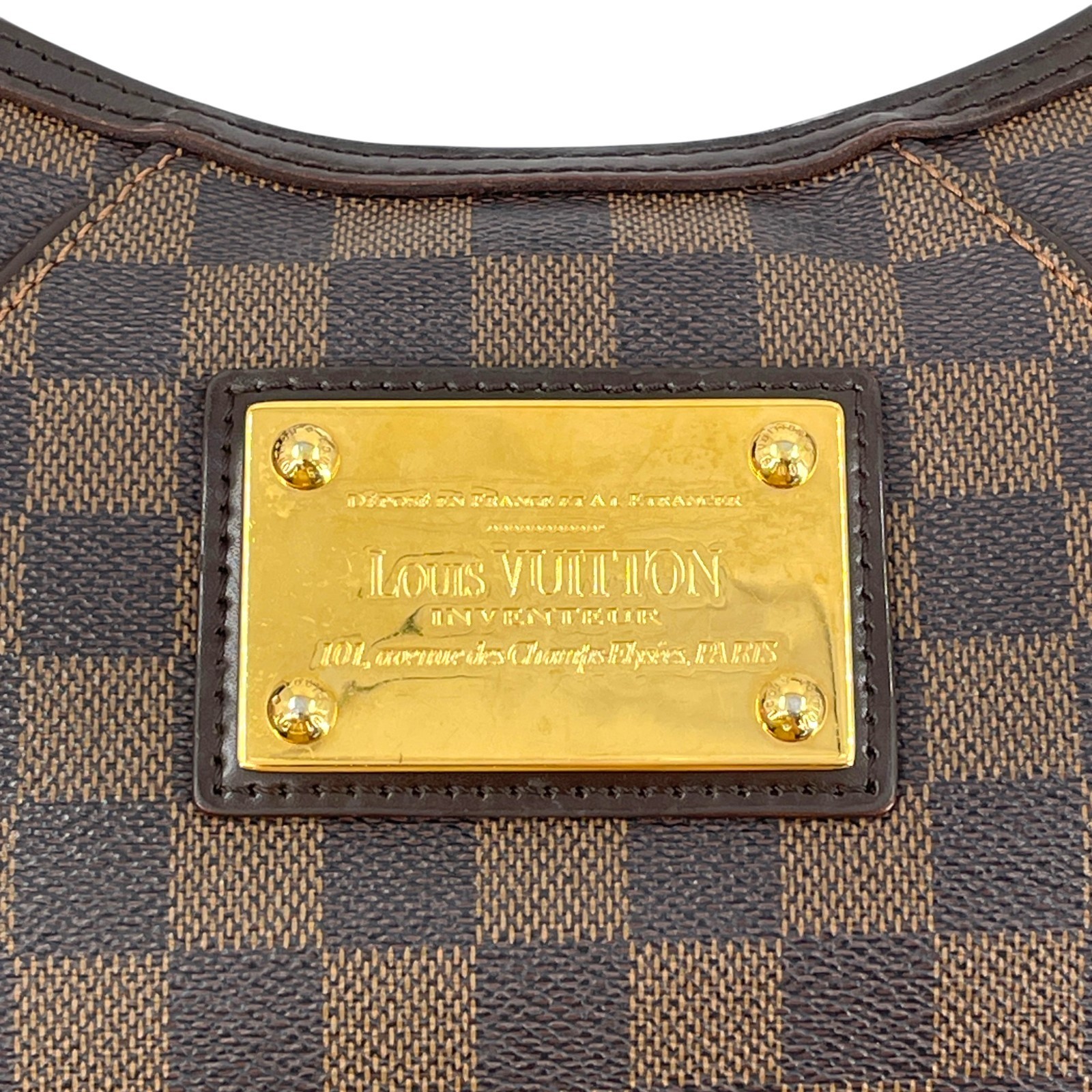 LOUIS VUITTON Thames PM Damier Ebene Canvas Brown Shoulder Bag N48180
