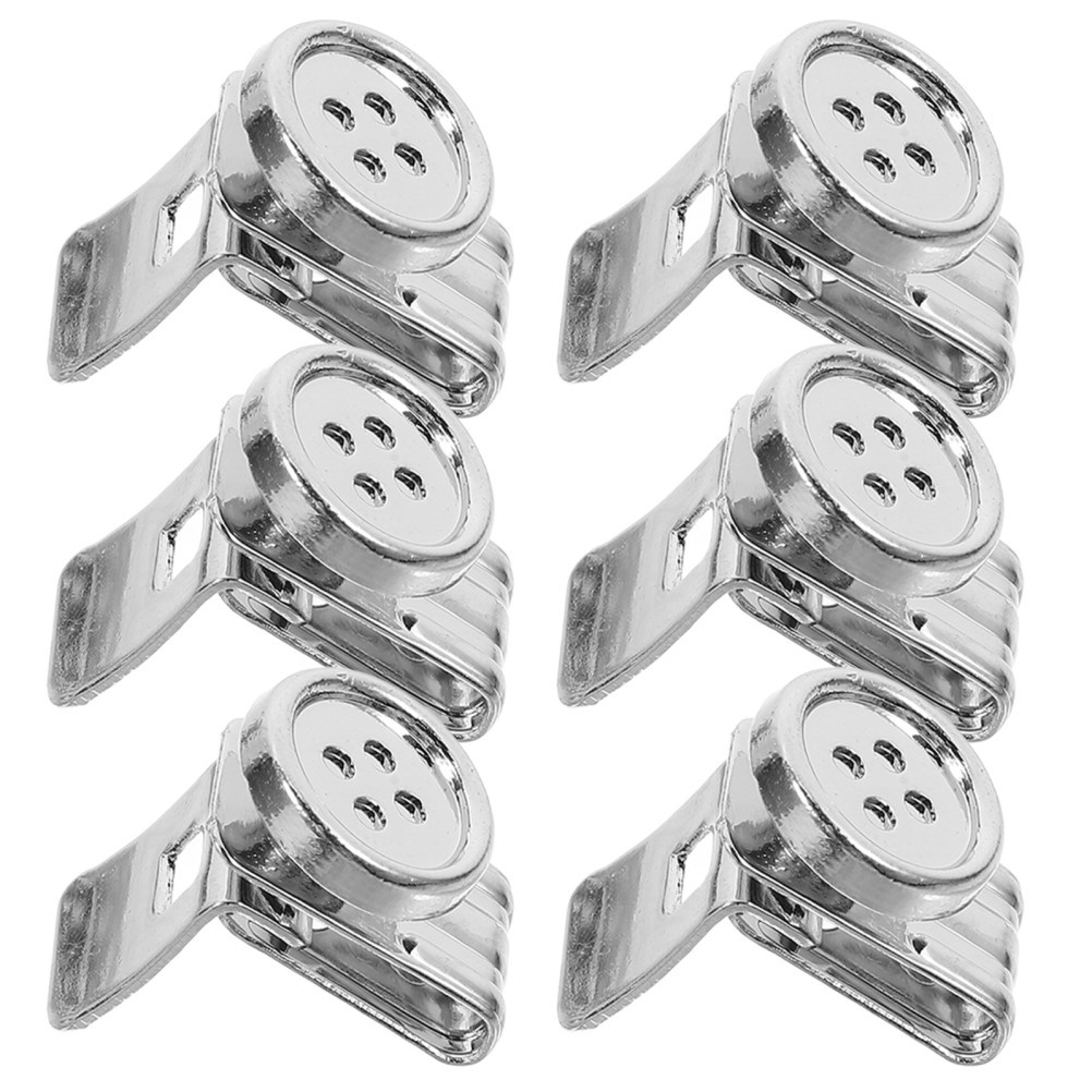 6 Pcs Metal Adjustment Buckle Work Man Button Suspenders Buttons for Pants