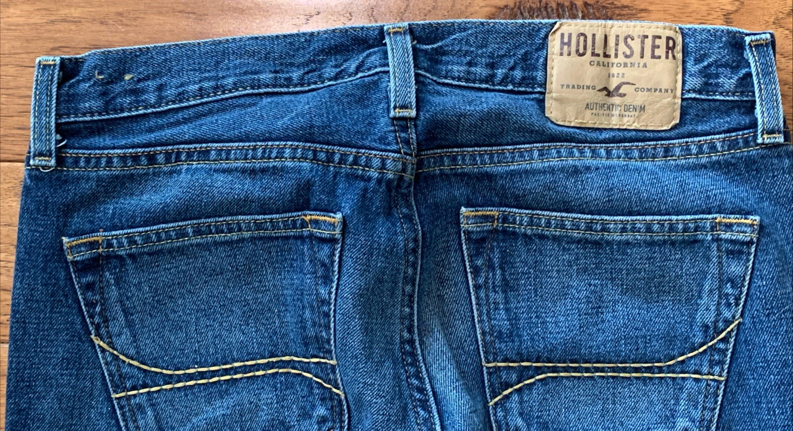 Hollister Men’s Jeans W29 L32 Blue Denim Button Fly