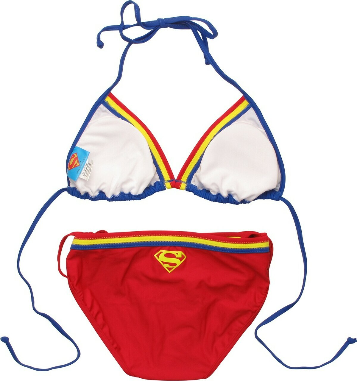 Supergirl Ajustable Triangle String Bikini Bathing Suit Licensed Superman SB3989