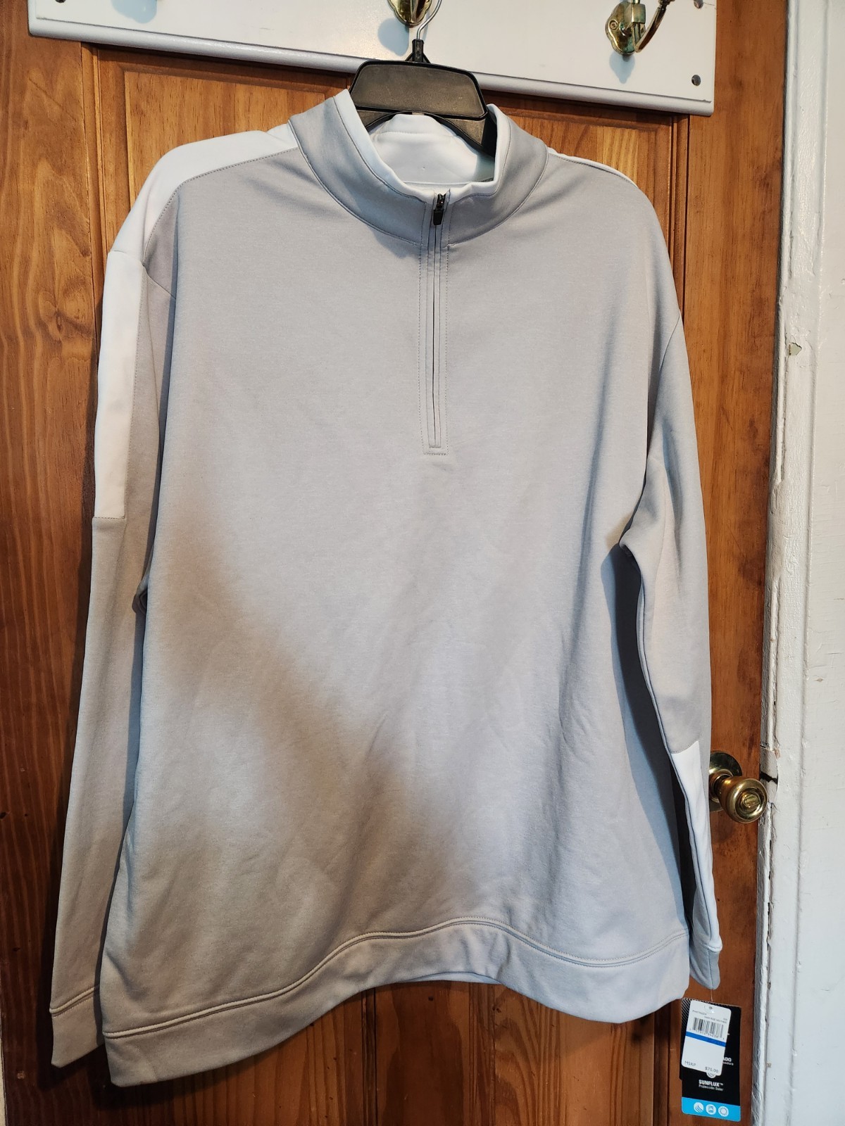 PGA TOUR Mens Golf 1/4 Zip Pull Over Sweater Quarry Heather XL $70 NWT