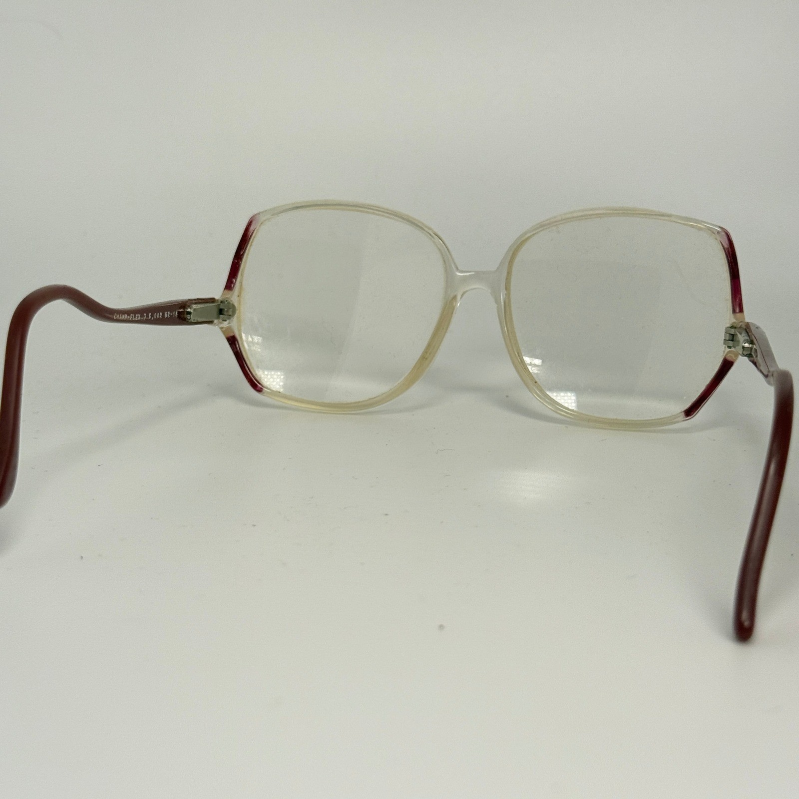 Champion Products Champ-Flex 3 C.002 52-16 Burgundy Clear Eyeglasses Frames