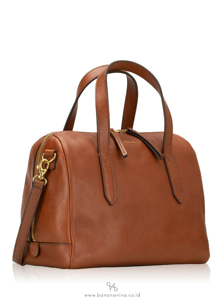 Fossil Sydney Satchel Crossbody Brown Leather Handbag SHB1978210 NWT $180 FS